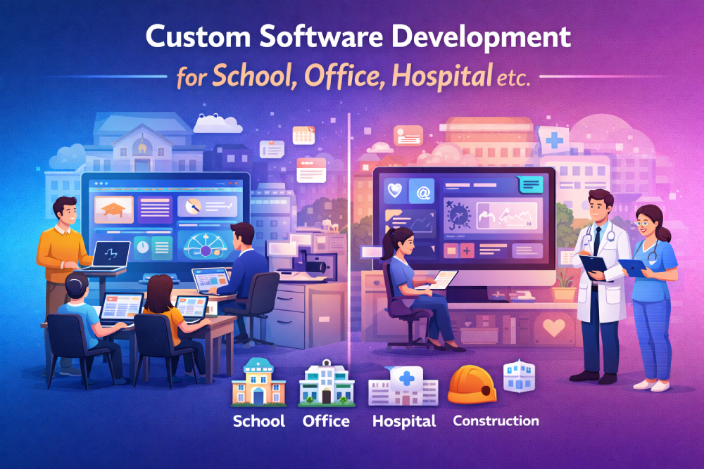 Custom software development for businesses and organizations